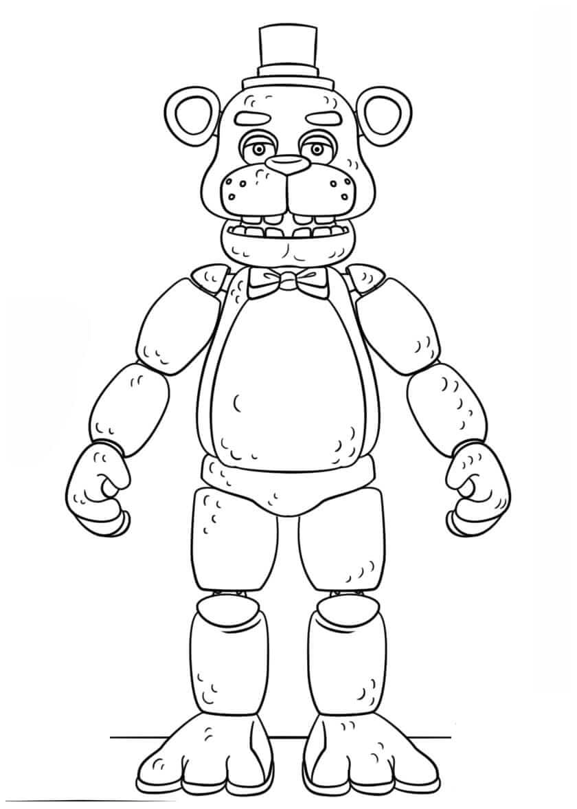 Desenho deFreddy Animatronic 4 para colorir