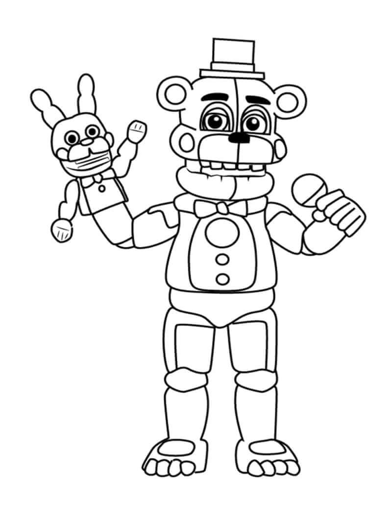 Desenho deFreddy Animatronic 5 para colorir