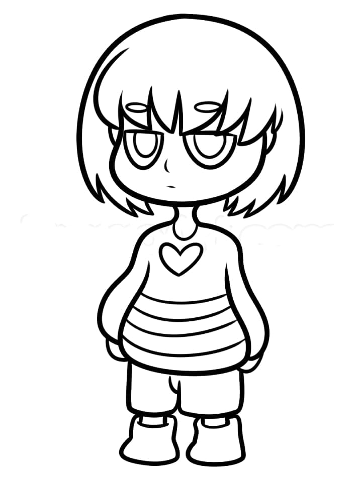 Desenho deFrisk Undertale para colorir