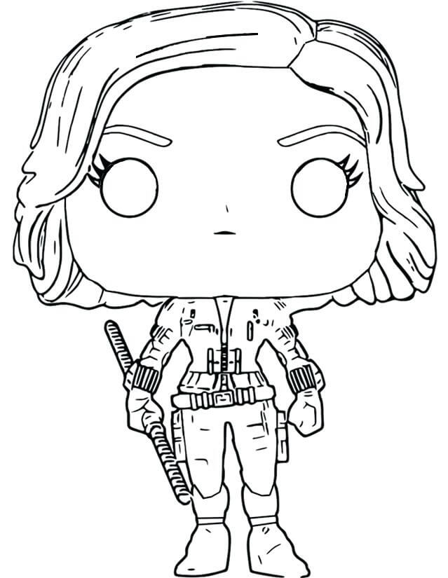 Desenho deFunko Pop Viúva Negra para colorir