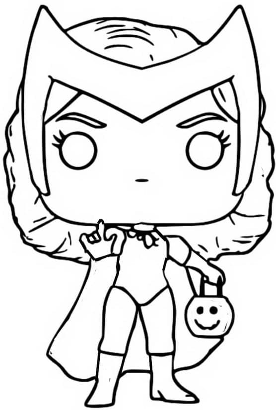 Desenho deFunko POP Wanda Maximoff para colorir