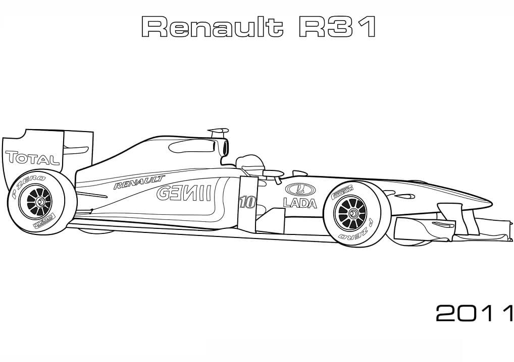 Desenho deFórmula Um 3 para colorir