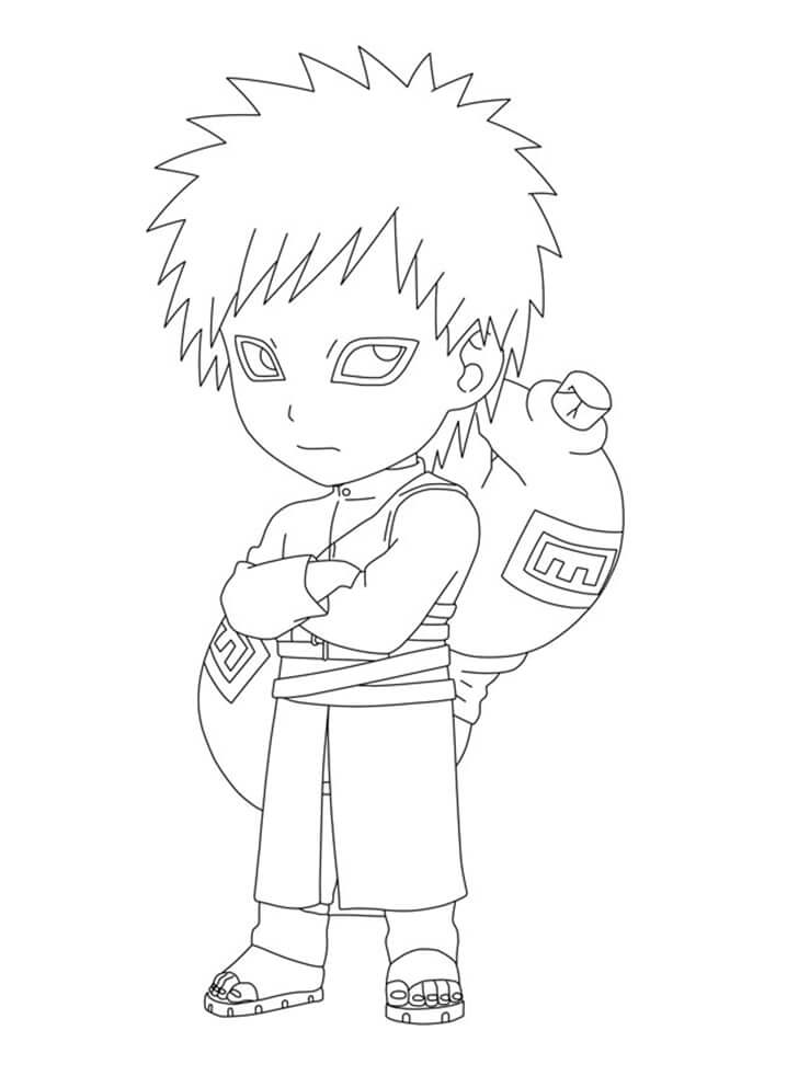 Desenho deGaara Adorável 2 para colorir