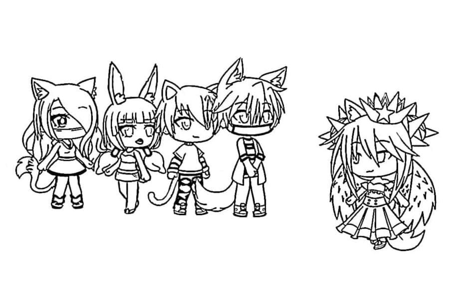 Desenho deGacha Life 24 para colorir