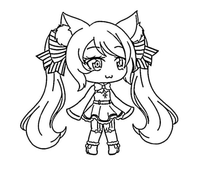 Desenho deGacha Life 25 para colorir