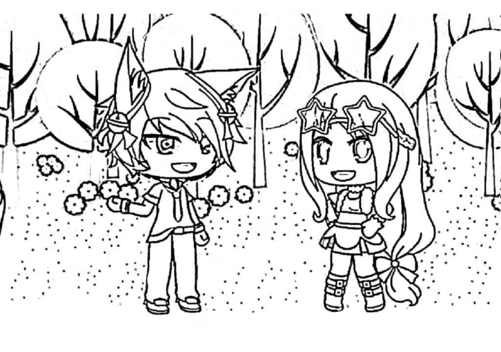 Desenho deGacha Life 27 para colorir