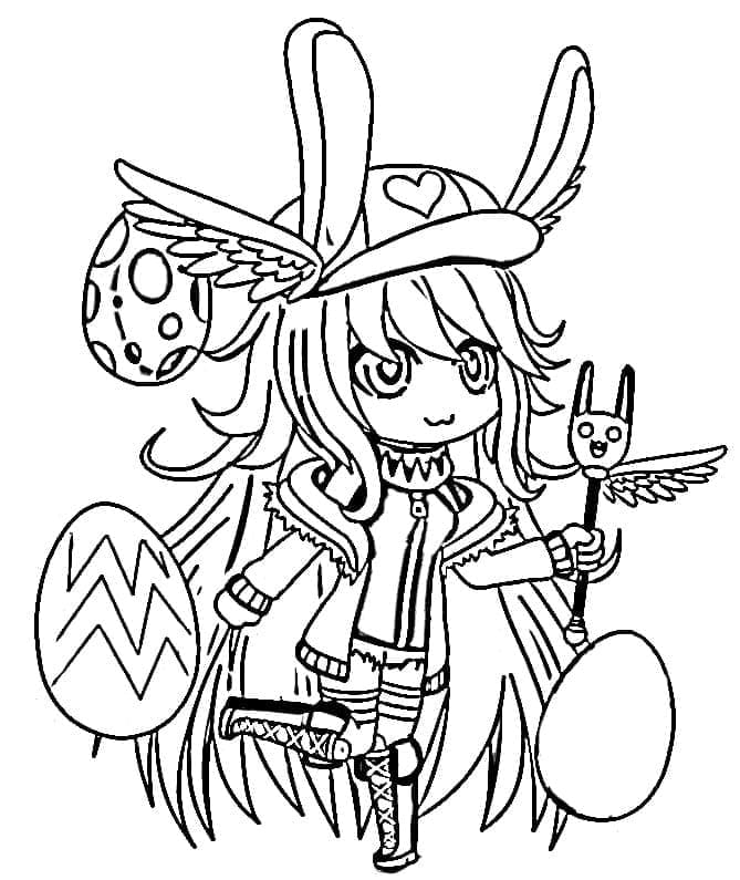 Desenho deGacha Life 3 para colorir