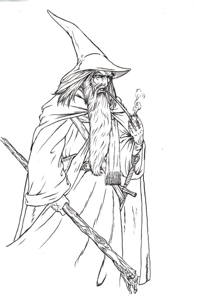 Desenho deGandalf 2 para colorir