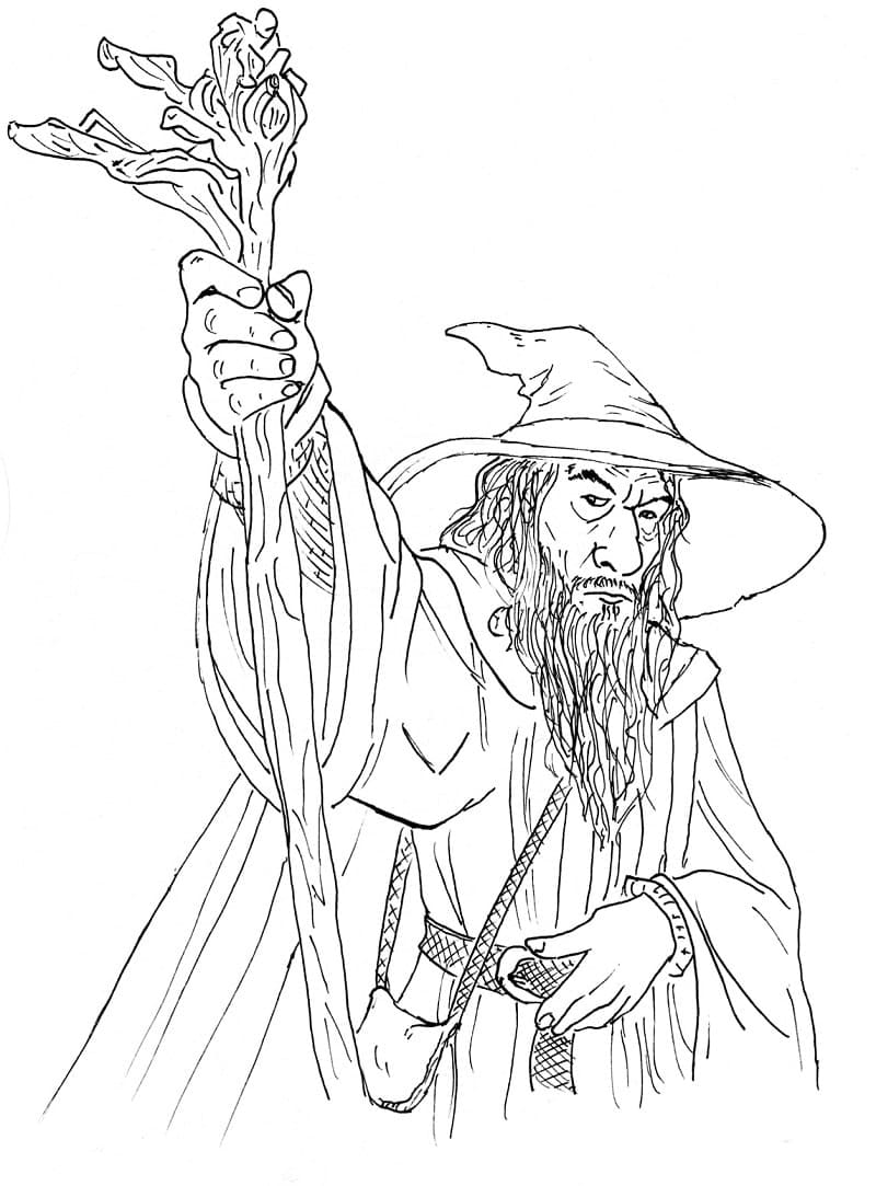 Desenho deGandalf 4 para colorir