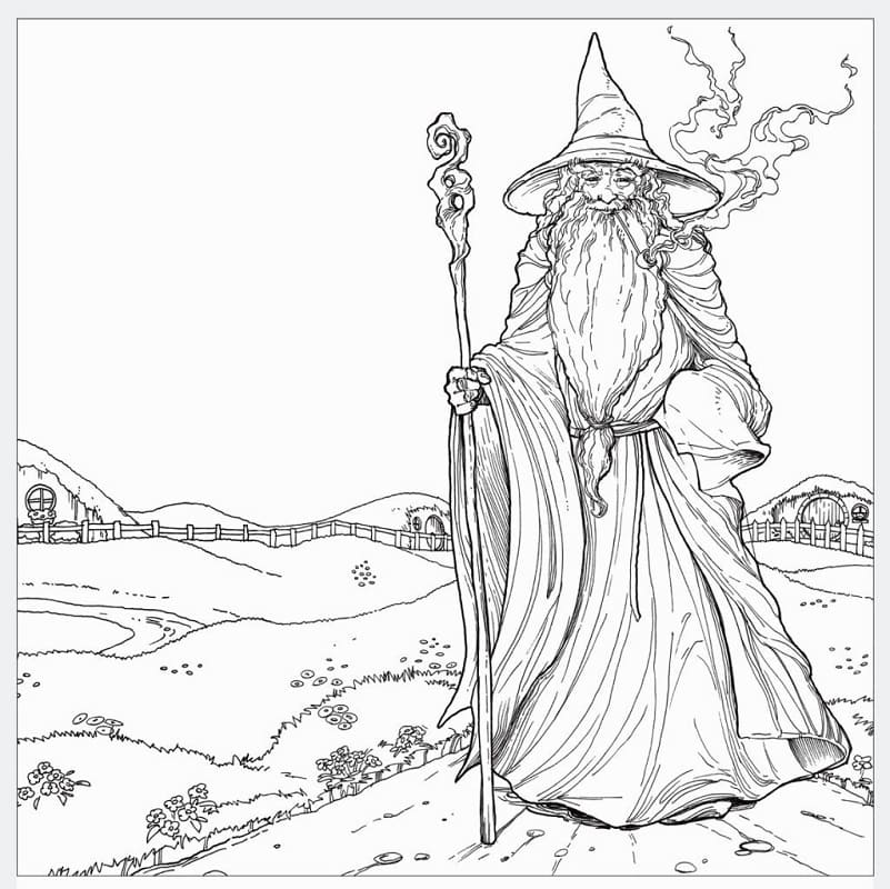 Desenho deGandalf para colorir