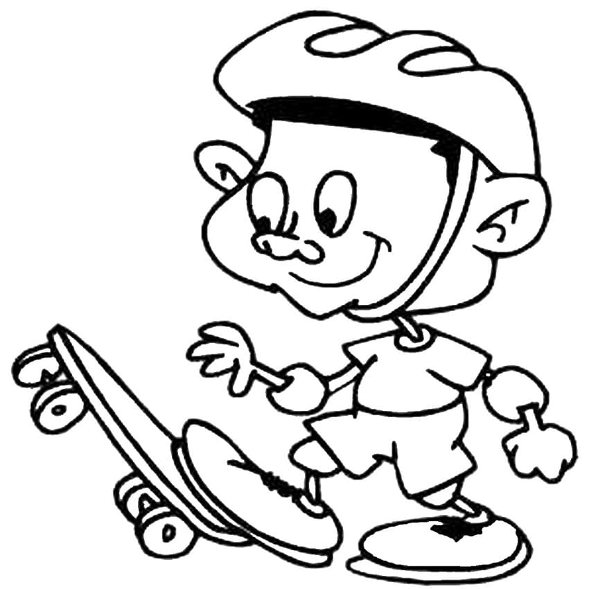 Desenhos de Skate para colorir