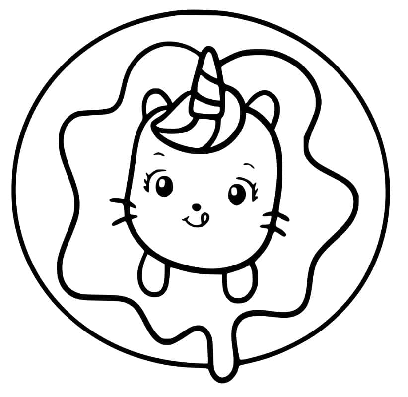 Desenho dedesenho gato unicórnio kawaii 1 para colorir para colorir