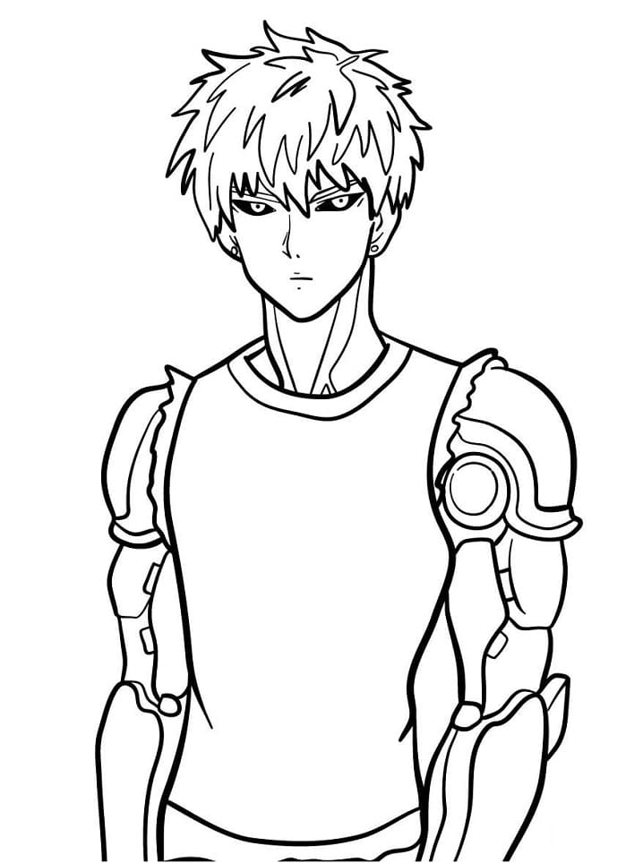 Desenho deGenos One Punch Man para colorir