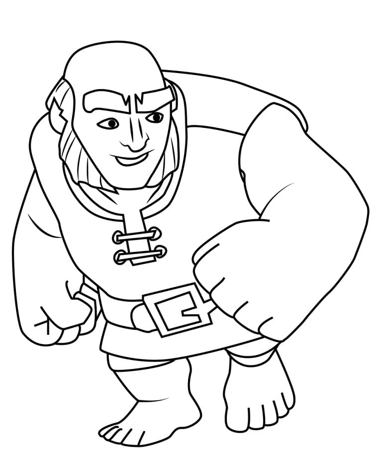 Desenho deGiant Clash of Clans para colorir