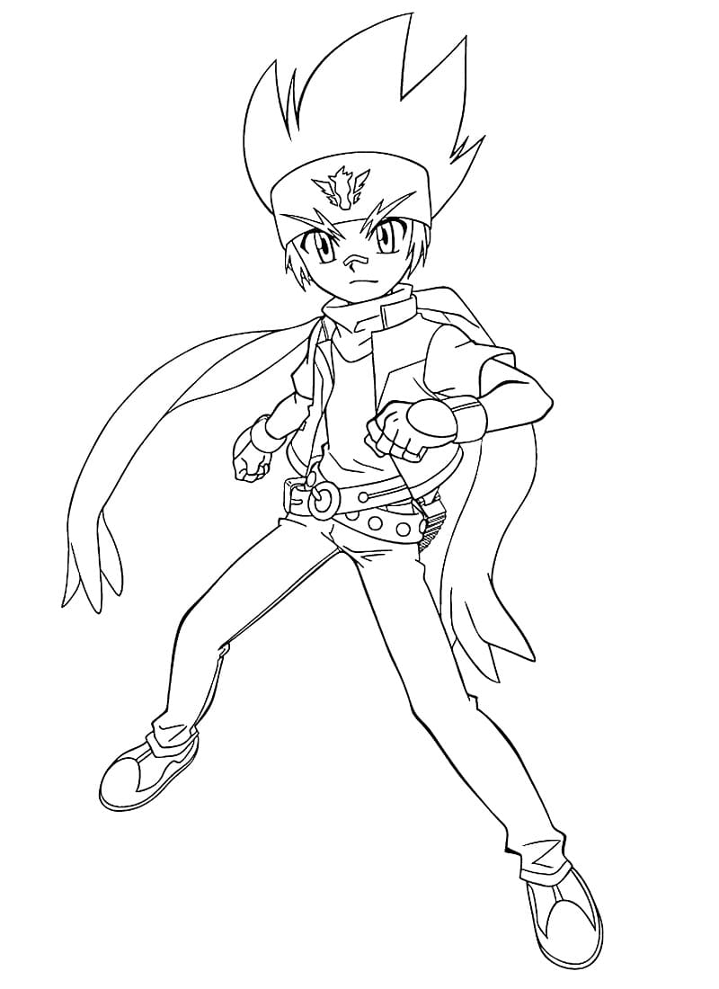 Desenho deGingka Hagane Beyblade para colorir