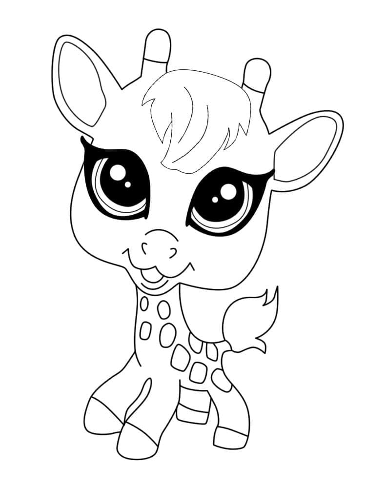 Desenho de Girafa Littlest Pet Shop para colorir