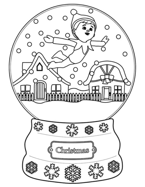 Desenho deGlobo de Neve 15 para colorir