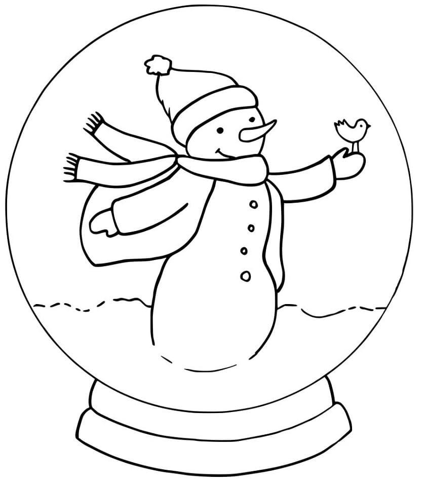 Desenho deGlobo de Neve 16 para colorir