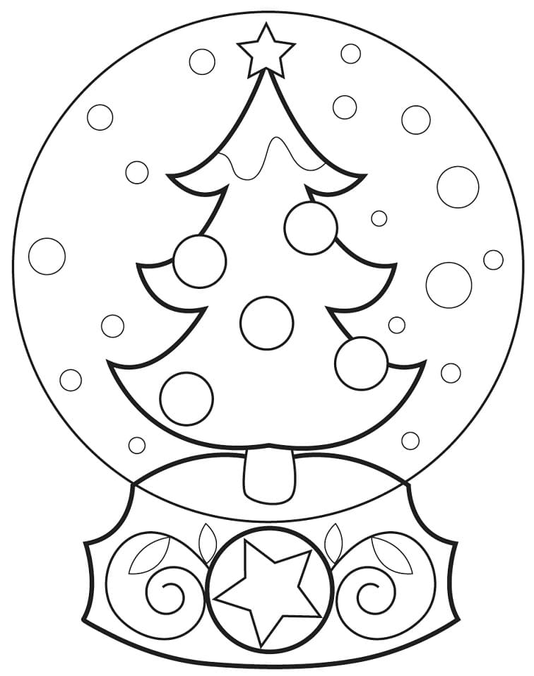 Desenho deGlobo de Neve 7 para colorir