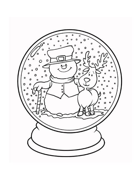 Desenhos de Globo de Neve para colorir