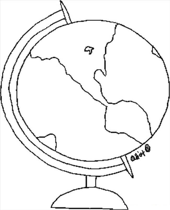 Desenho deGlobo Terrestre 11 para colorir