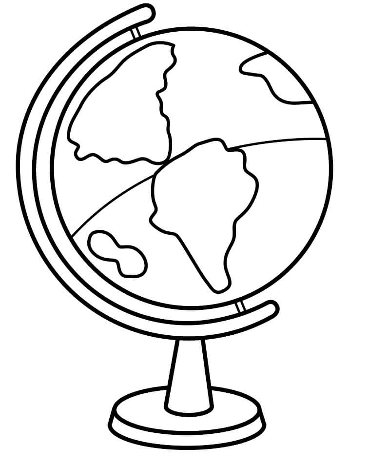 Desenho deGlobo Terrestre 16 para colorir