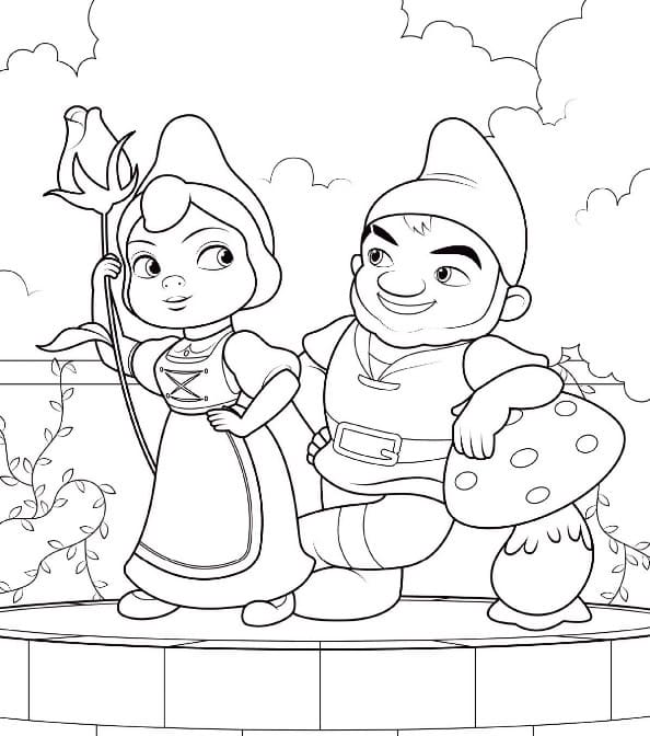 Desenho deGnomeu e Julieta 4 para colorir