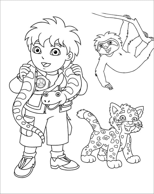 Desenhos de Go Diego Go para colorir