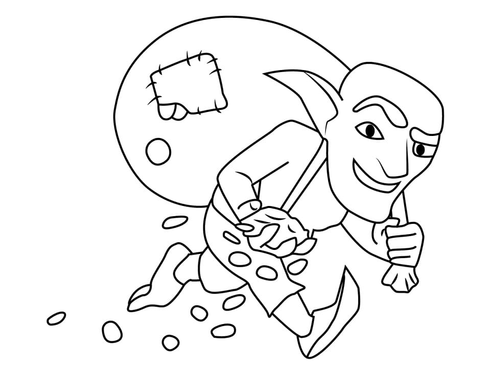 Desenho deGoblin Clash of Clans para colorir