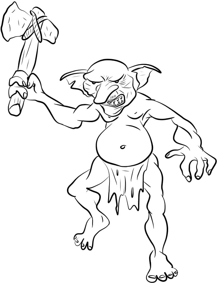 Desenho deGoblin Zangado para colorir