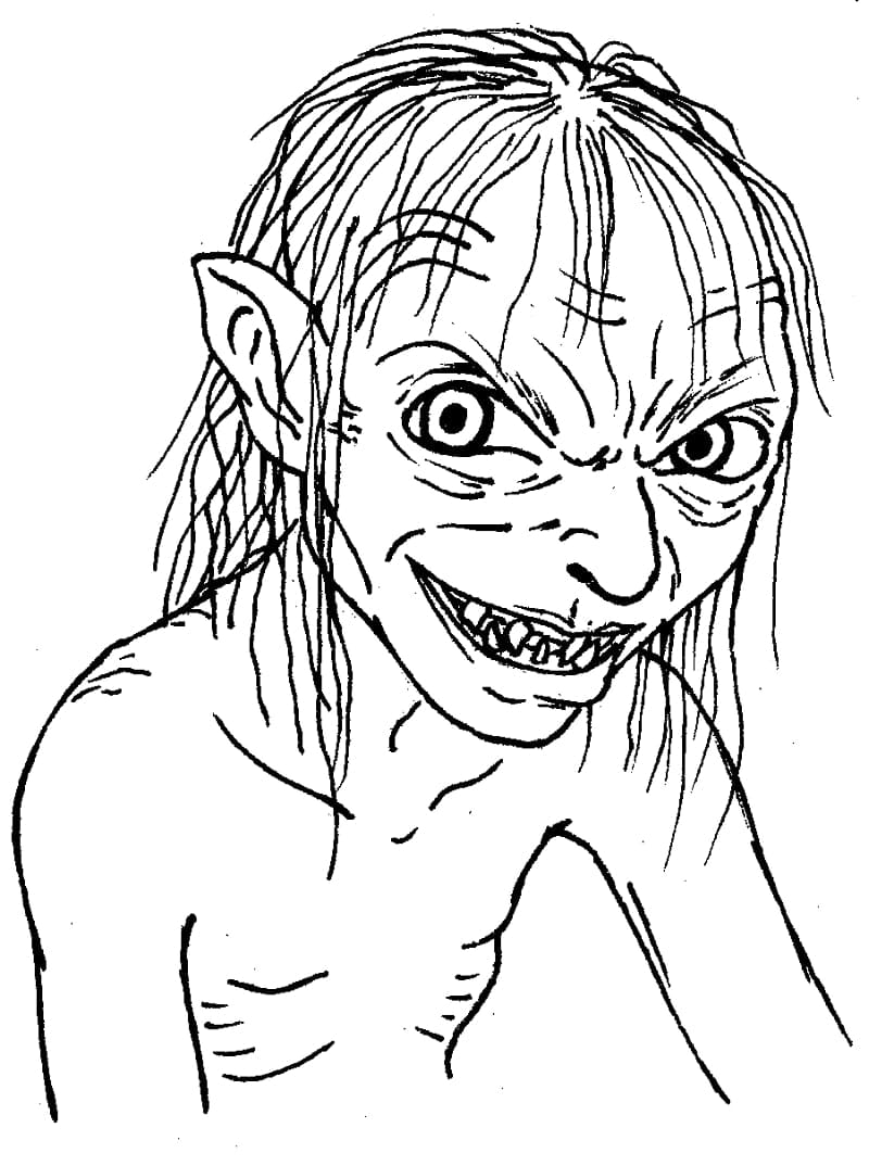 Desenho deGollum 1 para colorir