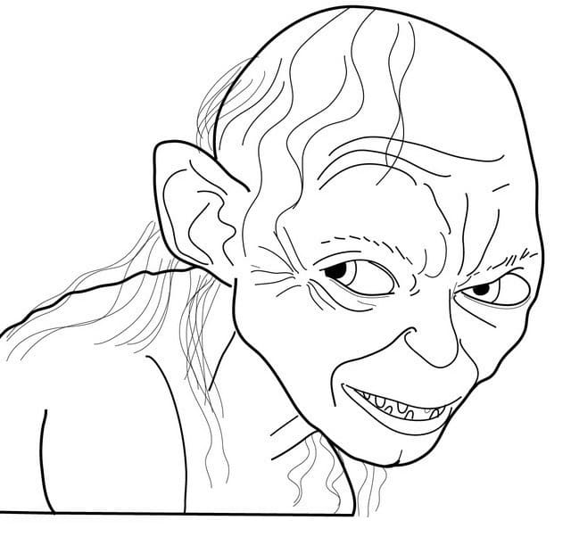 Desenho deGollum 2 para colorir