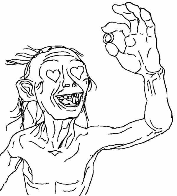 Desenho deGollum para colorir