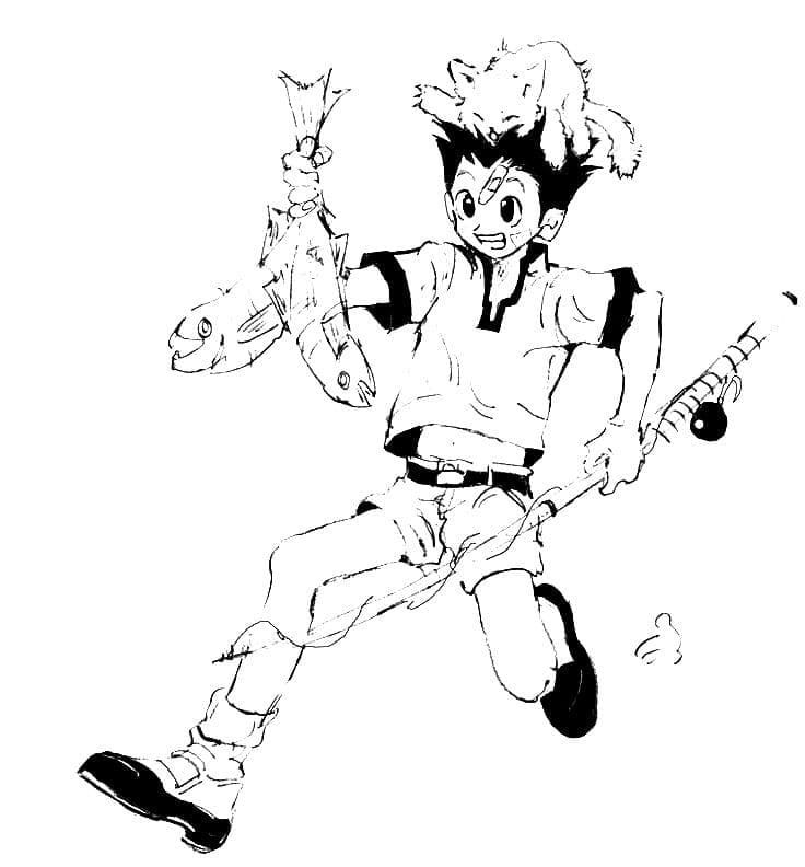 Desenho deGon de Hunter x Hunter 4 para colorir