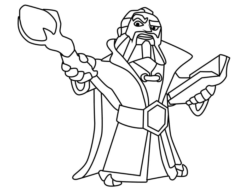 Desenho deGrand Warden Clash of Clans para colorir