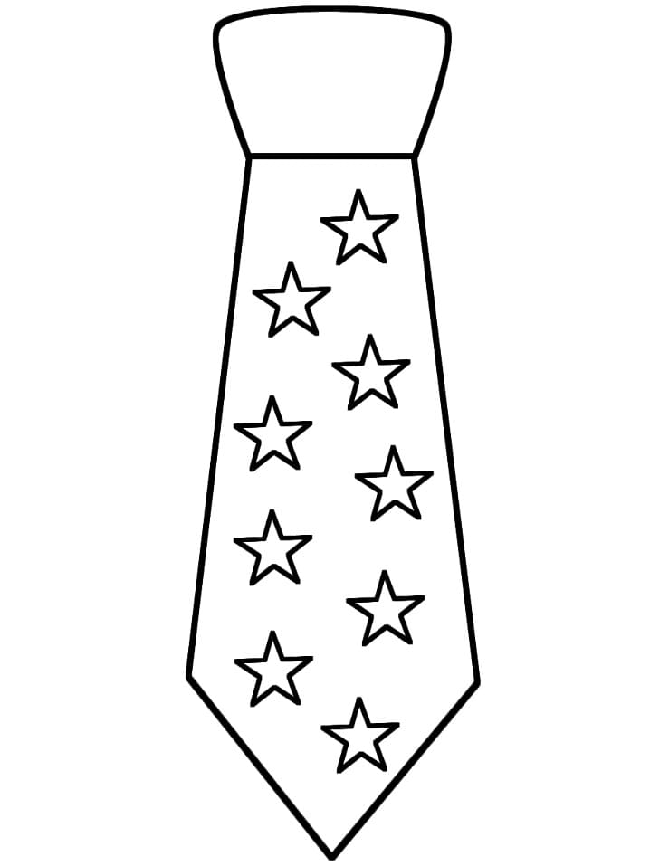 Desenho deGravata com Estrelas para colorir