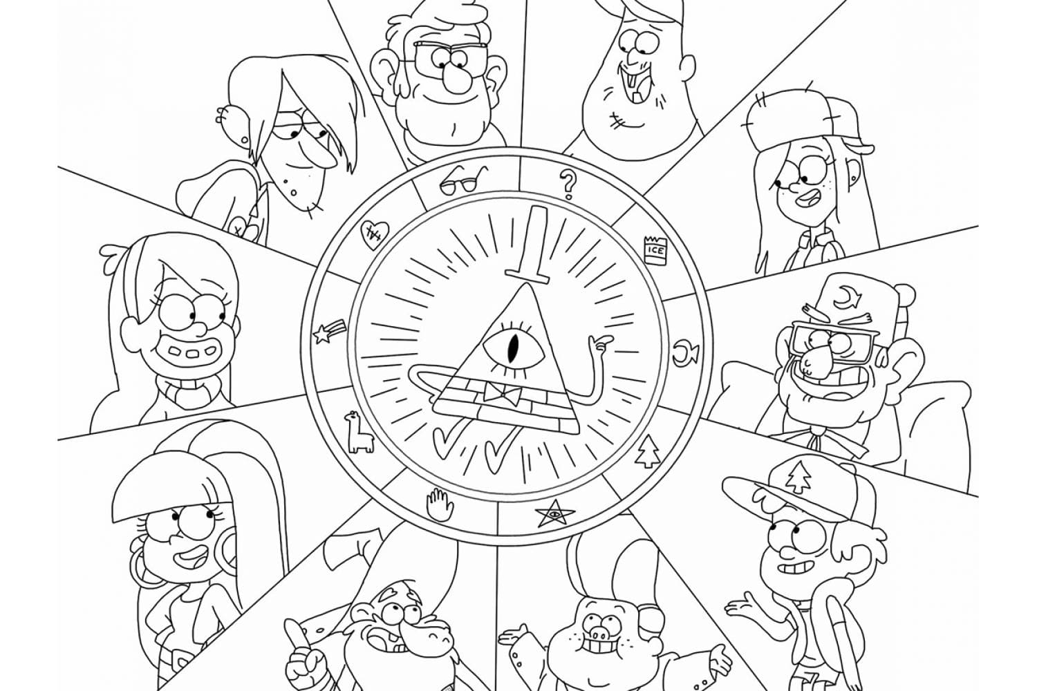 Desenho deGravity Falls 3 para colorir