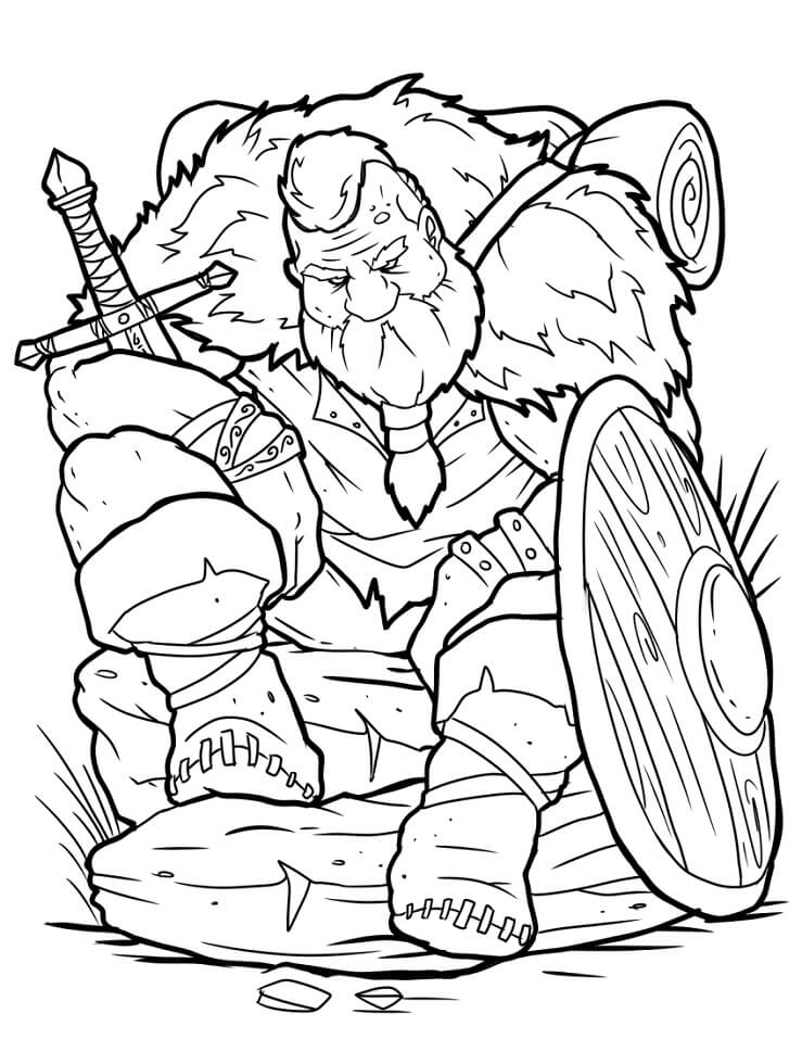 Desenhos de Viking para colorir