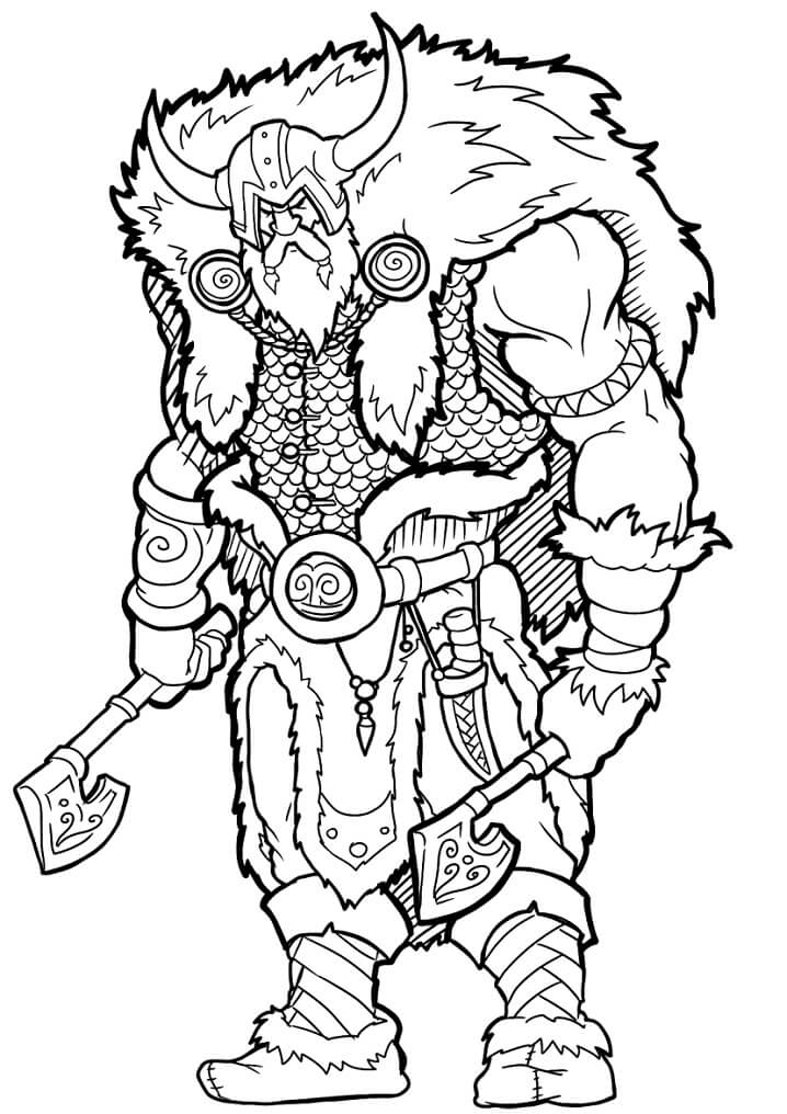 Desenho deGuerreiro Viking 6 para colorir