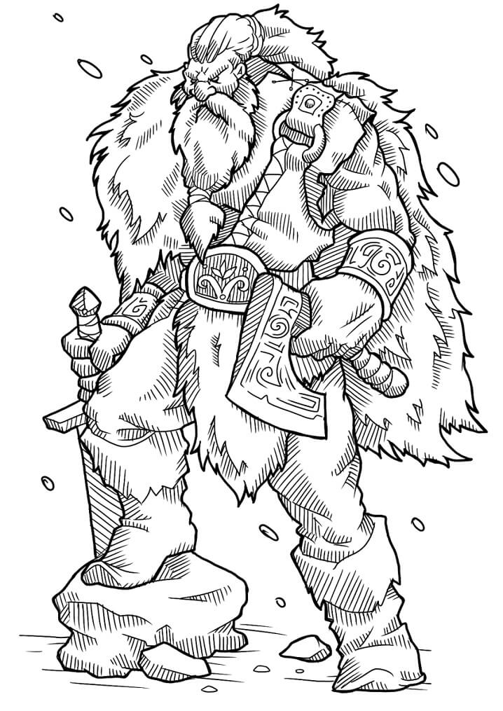 Desenho deGuerreiro Viking para colorir