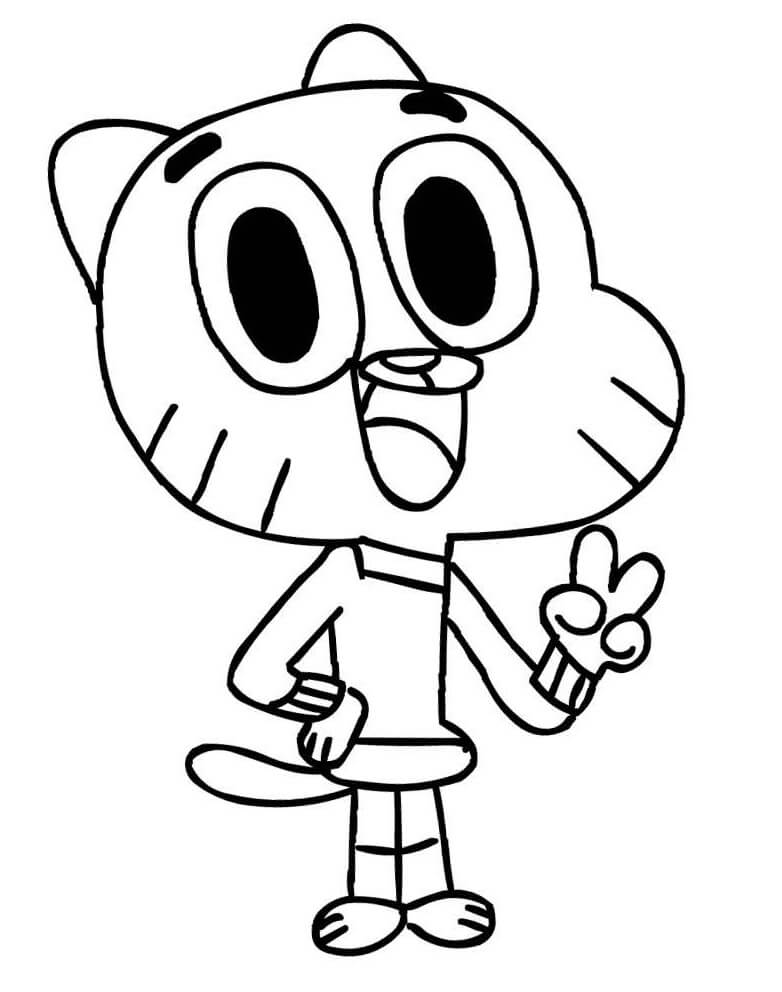 Desenhos de O Incrível Mundo de Gumball para colorir