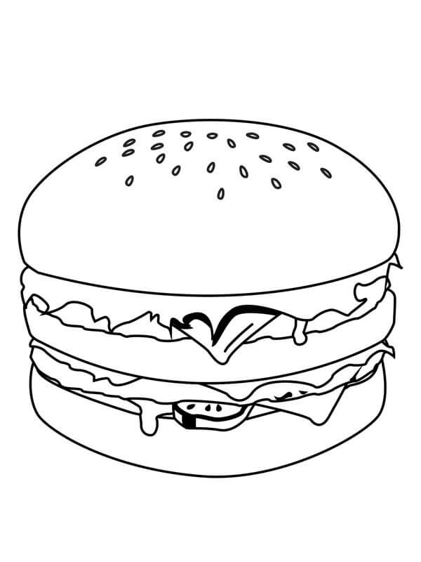 Desenho deHambúrguer Delicioso 6 para colorir