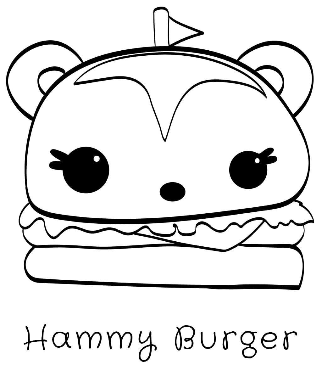 Desenho deHammy Burger Num Noms para colorir