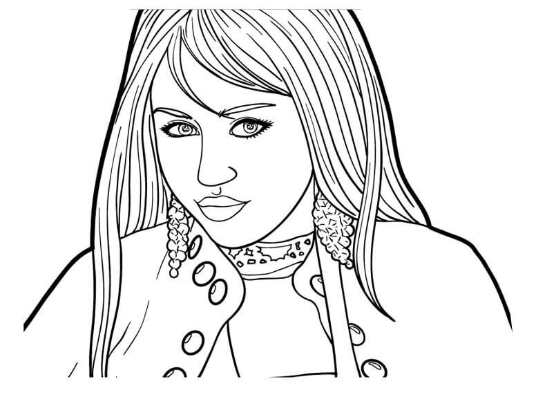 Desenho deHannah Montana 1 para colorir