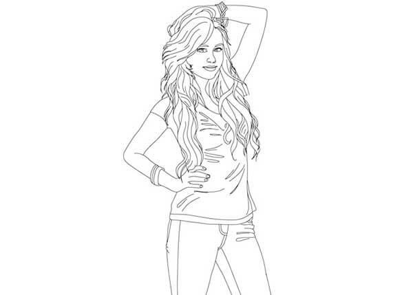 Desenho deHannah Montana 10 para colorir