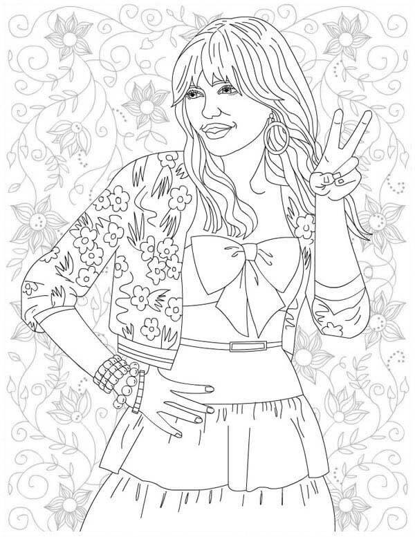 Desenho deHannah Montana 12 para colorir