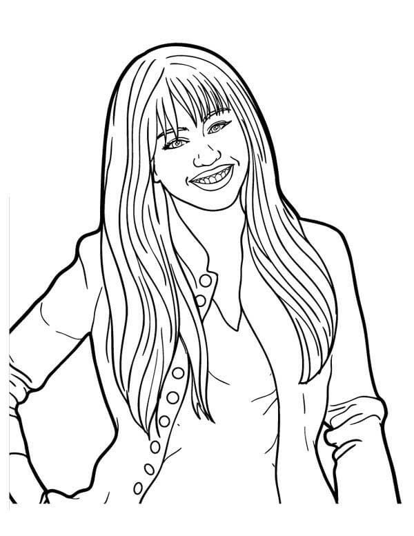 Desenho deHannah Montana 13 para colorir