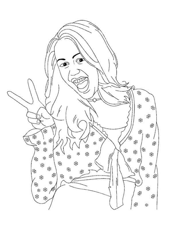 Desenho deHannah Montana 16 para colorir