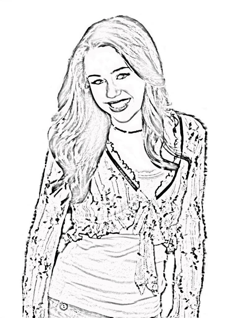 Desenho deHannah Montana 3 para colorir