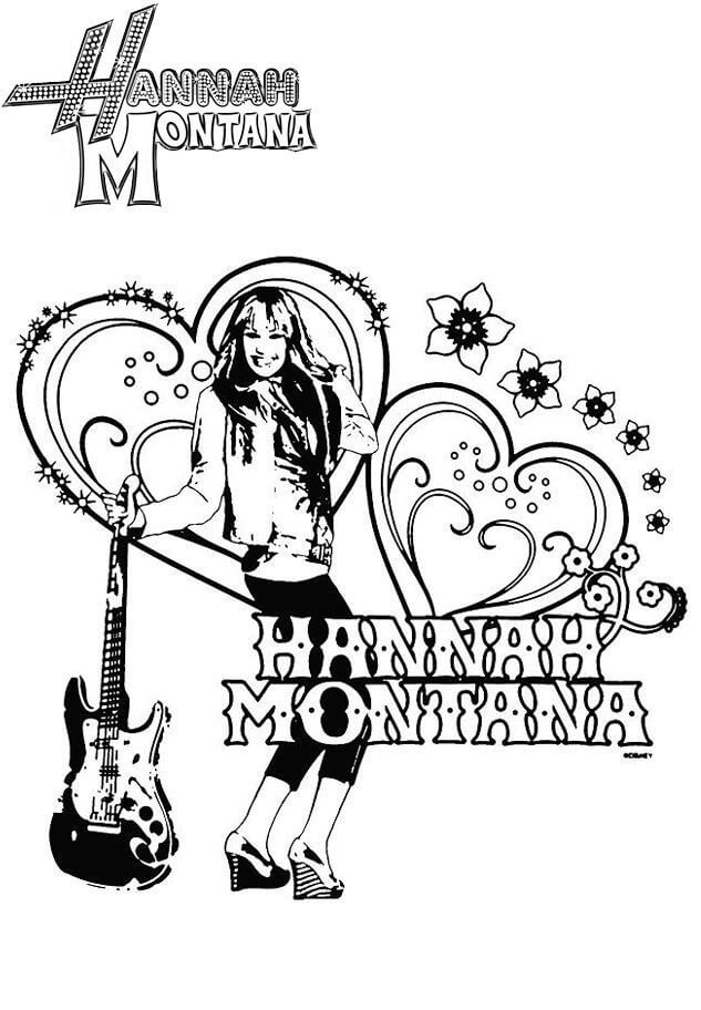 Desenho deHannah Montana 5 para colorir